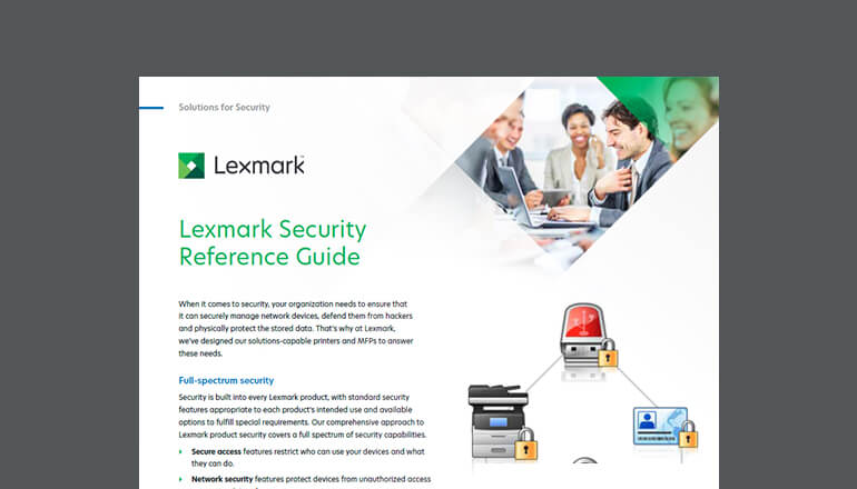 Article Lexmark Security Reference Guide Image